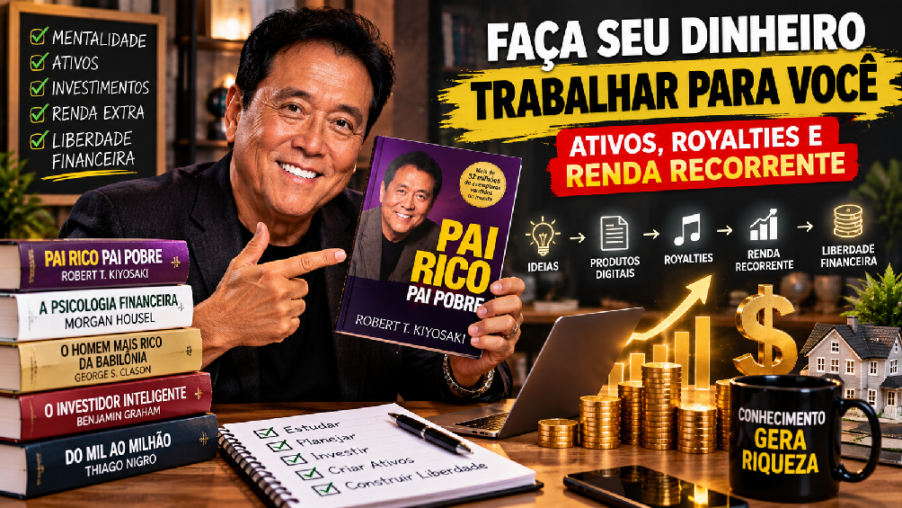 Como fazer o dinheiro trabalhar para você? A lição de Pai Rico, Pai Pobre aplicada aos royalties